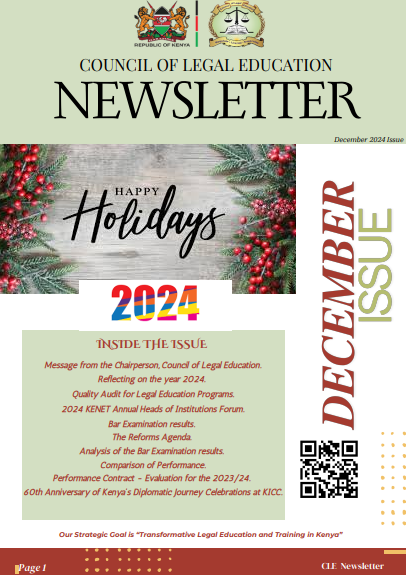 CLE Newsletter- December 2024 issue